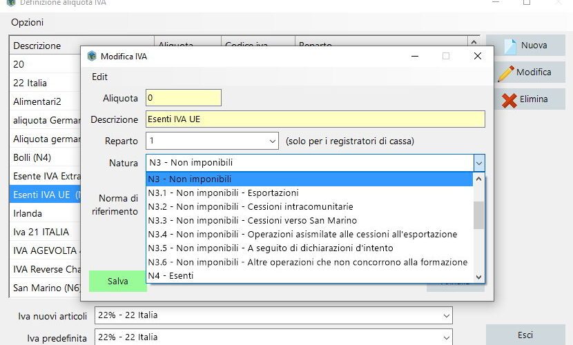 Aggiornare I Nuovi Tipi Di Natura Dell’IVA A 0%